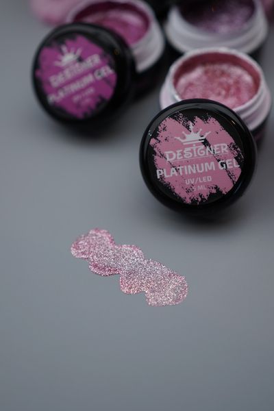 Гель з шиммером Platinum Gel (Ніжно-рожевий №15, 5 мл) Дизайнер для манікюру та педикюру 005626 фото
