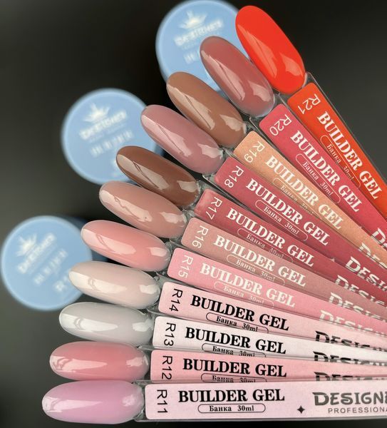 Моделирующий гель Builder Gel Дизайнер (Elegant ballerina R14, 30 мл) для наращивания и укрепления ногтей 008439 фото