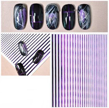 Гибкая клейкая фиолетовая 3D полоска - лента для дизайна ногтей She Nail 003696 фото