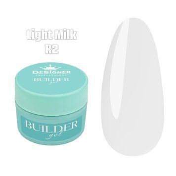 Моделирующий гель Builder Gel Дизайнер (Light milk R2, 55 мл) для наращивания и укрепления ногтей 008448 фото