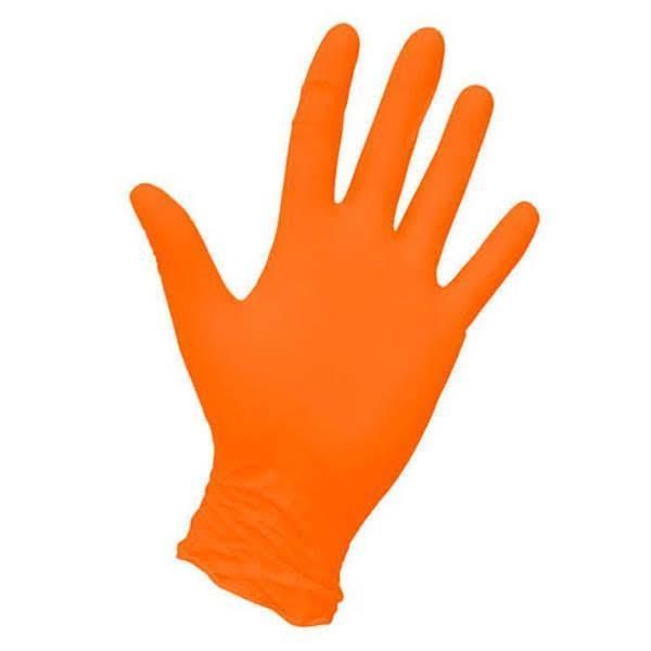 Рукавички нітрилові текстуровані помаранчеві XL-size Medicom SafeTouch Advanced Orange, 100шт/уп, 1117-E 006993 фото