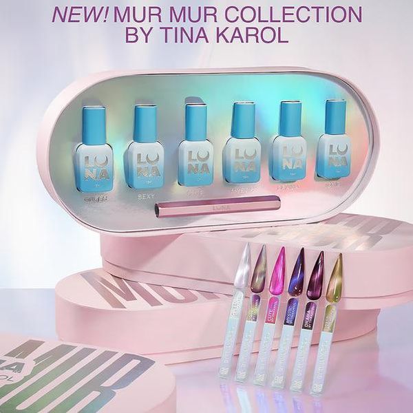 Набор гель лаков "Кошачий глаз" LunaMoon Mur Mur Collection by Tina Karol (6шт по 13 мл + магнит) для маникюра 007123 фото