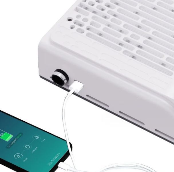Витяжка манікюрна біла BQ 858-10 (100W) з НЕРА фільтром та регулятором потужності 000778 фото