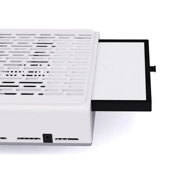 Витяжка манікюрна біла BQ 858-10 (100W) з НЕРА фільтром та регулятором потужності 000778 фото