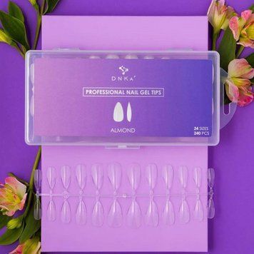 Гелеві типси DNKa' Professional Nail Gel Tips Almond(240 шт/уп) для нарощування нігтів 001142 фото
