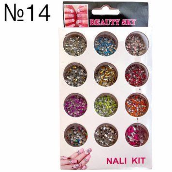 Набір декору №14 Sky Nail Art (12шт/уп) для дизайну нігтів 003653 фото
