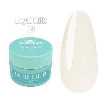 Моделирующий гель Builder Gel Дизайнер (Royal milk R3, 55 мл) для наращивания и укрепления ногтей 008449 фото