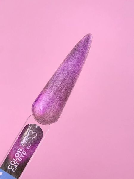 Полупрозрачный гель лак с эффектом "Кошачий глаз" LunaMoon Color Cat Eye 8 мл для маникюра и педикюра №253 007279 фото