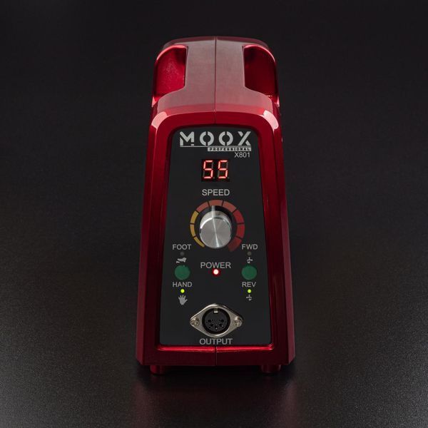 Фрезер Мокс X801 на 80W - 55000 об/хв (червоний/red) для манікюру та педикюру 000586 фото