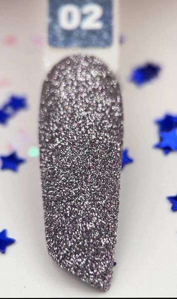 Светоотражающая втирка Сиреневый №2 (пигмент) Disco powder Дизайнер для дизайна ногтей 004227 фото