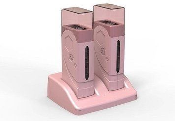 Кассетный воскоплав двойной F4 LOVE CRAZY 40W (розовый) для воска, депиляции на базе с окошком 001042 фото