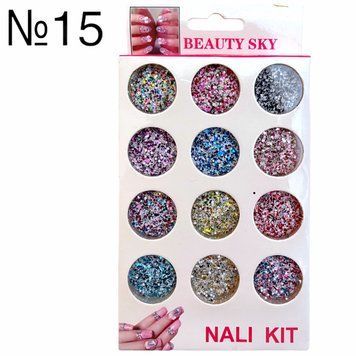 Набір декору-украшень №15 Sky Nail Art (12шт/уп) для дизайну нігтів 003654 фото