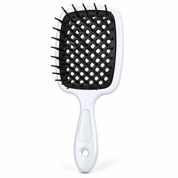 Гребінець для волосся Janeke Superbrush Plus (білий з чорним) 000895 фото