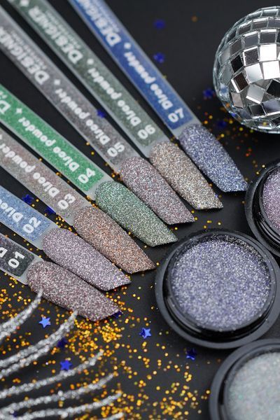Светоотражающая втирка Сиреневый №2 (пигмент) Disco powder Дизайнер для дизайна ногтей 004227 фото