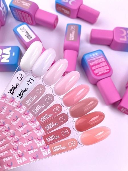 Жидкий гель LUNAMoon Light Acrygel №07 (Нюдовый) 13 мл для укрепления, выравнивания ногтей 009010 фото