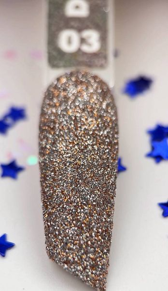 Светоотражающая втирка Оранжевый №3 (пигмент) Disco powder Дизайнер для дизайна ногтей 004228 фото
