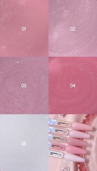 Гель шимер LUNAMoon Shimmer Gel №4 на 15 мл для зміцнення, вирівнювання та нарощування нігтів 001968 фото
