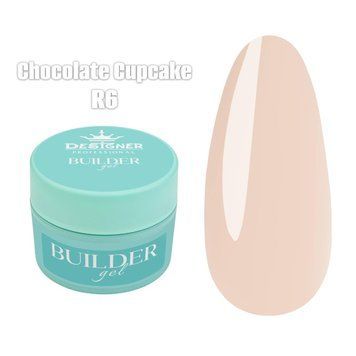 Моделирующий гель Builder Gel Дизайнер (Chocolate cupcake R6, 55 мл) для наращивания и укрепления ногтей 008452 фото