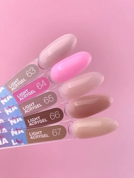 Жидкий гель LUNAMoon Light Acrygel №66 (Коричнево-нюдовый) 13 мл для укрепления, выравнивания ногтей 009012 фото
