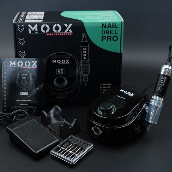 Фрезер Мокс X550 на 70W &ndash; 50000 об/мин (черный/black) для снятия материала и обработки кутикулы 000570 фото