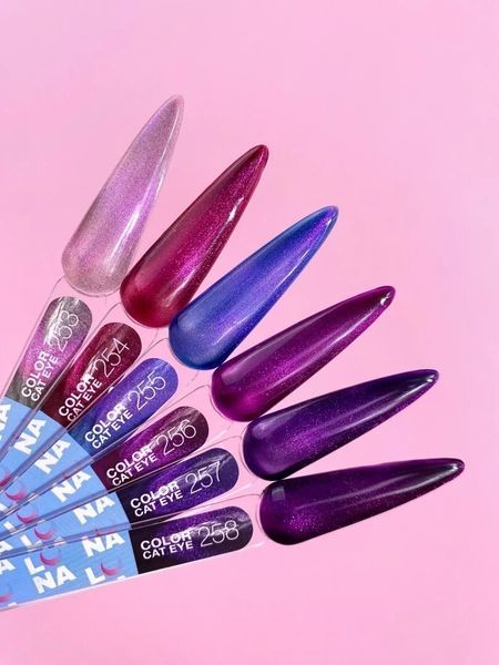 Напівпрозорий гель-лак з ефектом "Котяче око" LunaMoon Color Cat Eye 8 мл для манікюру та педикюру №257 007283 фото