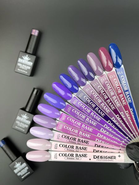 Цветная база для ногтей Дизайнер "Pastel pleasure" Color Base №102, 9 мл 006340 фото