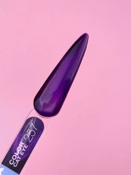 Напівпрозорий гель-лак з ефектом "Котяче око" LunaMoon Color Cat Eye 8 мл для манікюру та педикюру №257 007283 фото