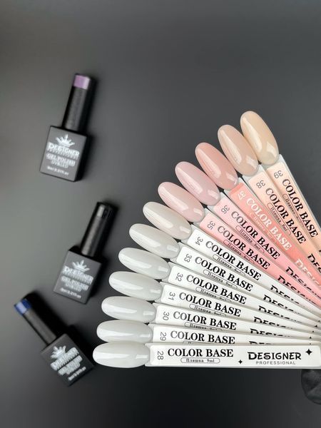 Цветная камуфлирующая база для ногтей Дизайнер "Pink-White Latte" Color Base №28, 9 мл 006390 фото