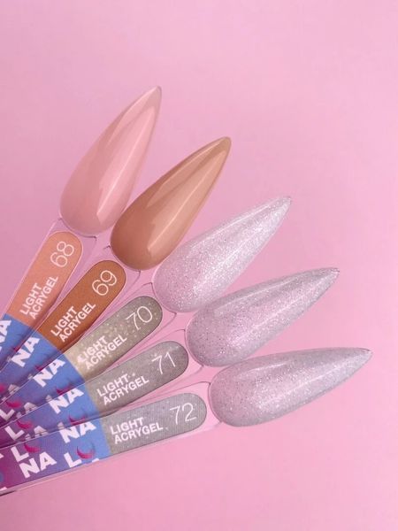 Рідкий гель LUNAMoon Light Acrygel №68 (Бежево-персиковий) 13 мл для зміцнення, вирівнювання нігтів 009013 фото