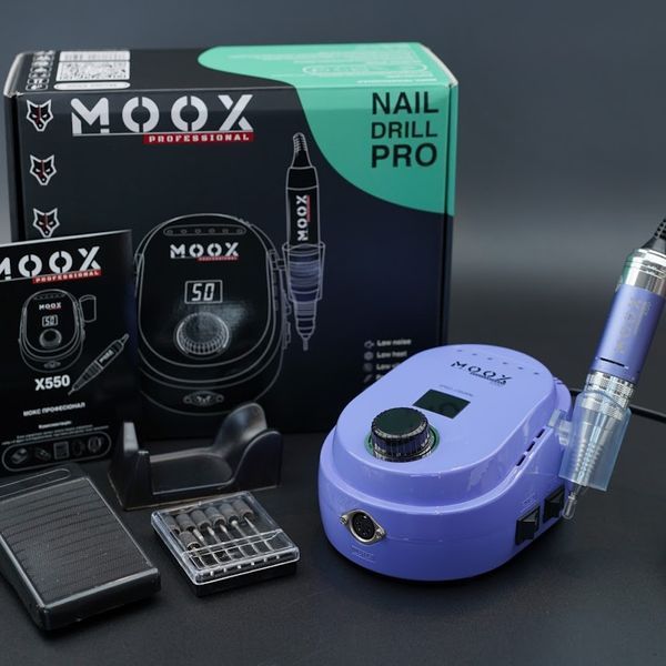 Фрезер Мокс X550 на 70W &ndash; 50000 об/мин (фиолетовый/purple) для снятия материала и обработки кутикулы 000572 фото