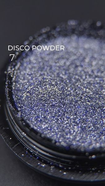 Светоотражающая втирка Синий №7 (пигмент) Disco powder Дизайнер для дизайна ногтей 004232 фото