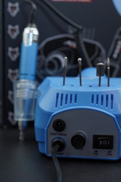 Фрезер Мокс X500 на 65W - 45000 об/хв (синій/sky blue) для манікюру та педикюру 000558 фото