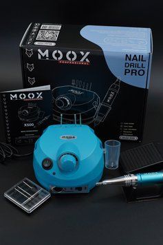 Фрезер Мокс X500 на 65W - 45000 об/мин (бирюзовый/light blue) для маникюра и педикюра 000559 фото