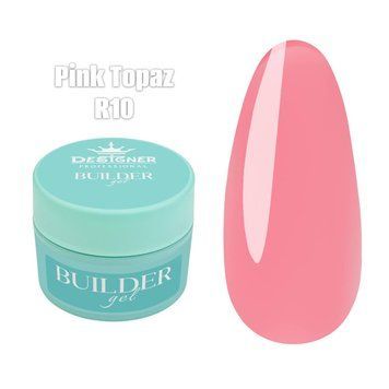 Моделирующий гель Builder Gel Дизайнер (Pink topaz R10, 55 мл) для наращивания и укрепления ногтей 008456 фото