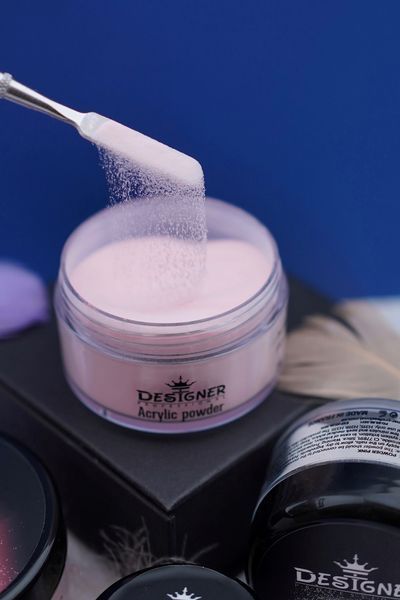 Акриловая пудра Дизайнер (55 г) Acrylic powder Natural pink для укрепления и наращивания ногтей 008239 фото
