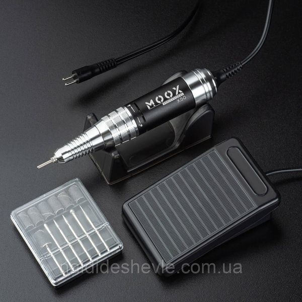Фрезер Мокс X805 на 80W - 55000 об/хв (рожевий/pink) для зняття матеріалу та обробки кутикули 000599 фото