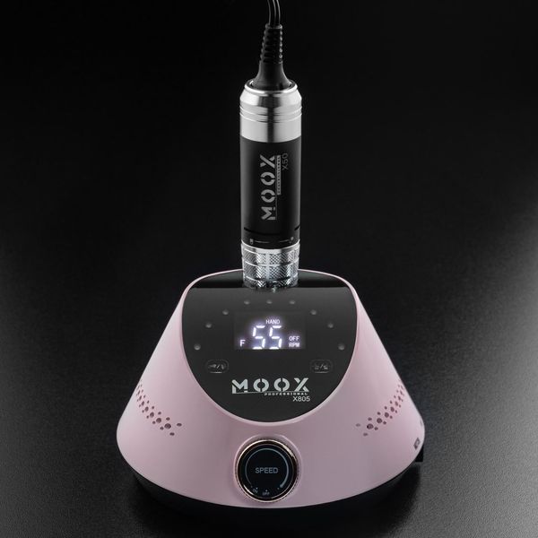 Фрезер Мокс X805 на 80W - 55000 об/хв (рожевий/pink) для зняття матеріалу та обробки кутикули 000599 фото