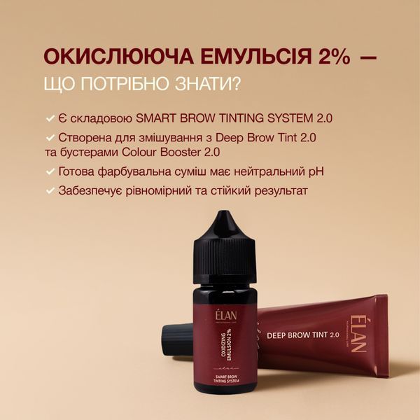 Окислююча емульсія 2% &Eacute;LAN (30 мл) для фарби для брів 001937 фото