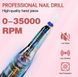 Фрезер JF-603 на 35W - 35000 об/хв (чорний) манікюрний на акумуляторі 2600 mAh для зняття матеріалу та обробки кутикули 006668 фото 8