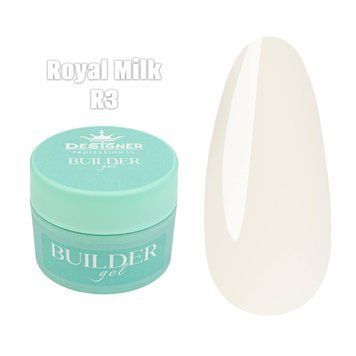 Моделирующий гель Builder Gel Дизайнер (Royal milk R3, 15 мл) для наращивания и укрепления ногтей 008407 фото