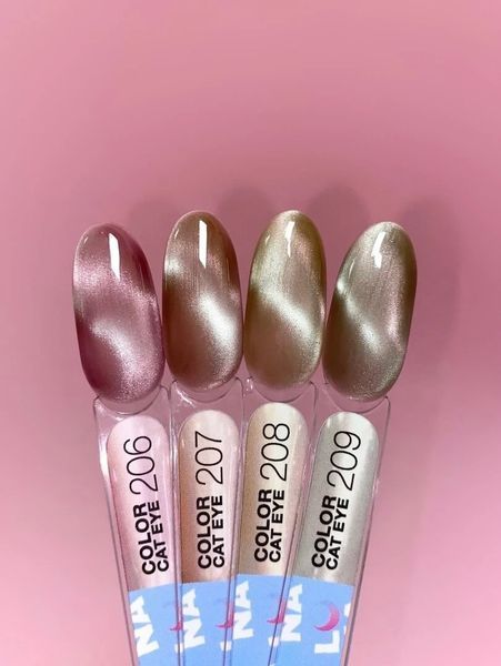 Гель-лак "Шовкове котяче око" LunaMoon Color Cat Eye 8 мл для манікюру та педикюру №208 007287 фото