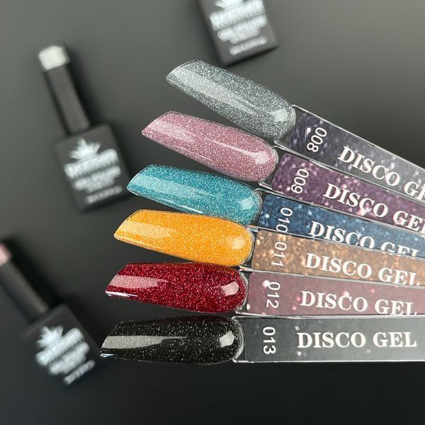 Палітра для демонстрації світловідбиваючих гель-лаків Disco Gel Polish Дизайнер (з блискітками) 002558 фото