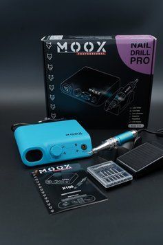 Фрезер Мокс X100 на 70W - 45000 об/мин (бирюзовый/light blue) для маникюра и педикюра 000497 фото