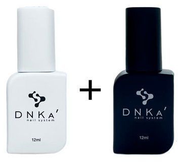 Набор для покрытия ногтей 2в1: DNKa' базовое покрытие Base Low Acid (12 мл) + топовое покрытие Top No Wipe (12 мл) без липкого сло 003125 фото