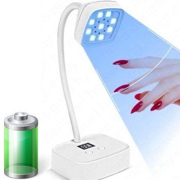 Акумуляторна лампа LED 6 1500 mAh 27W (біла) для нігтів для прихвату верхніх форм і гелевих типс на USB 006725 фото