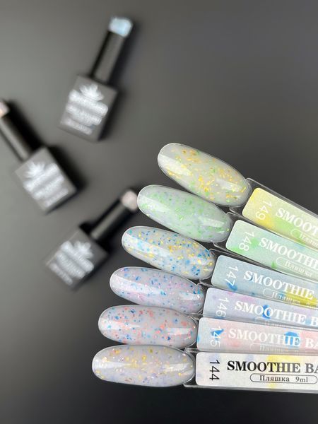 Цветная база для ногтей Дизайнер Smoothie base №147 с цветной поталью, 9 мл 004787 фото