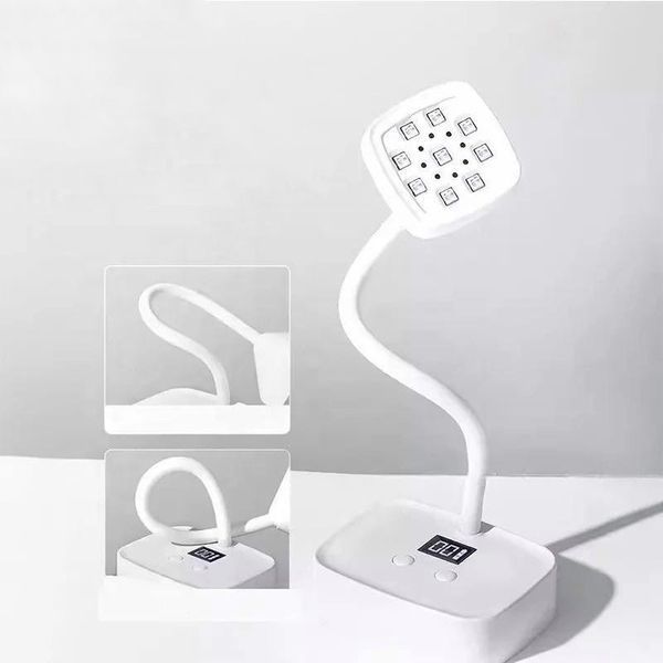 Аккумуляторная лампа LED 6 1500 mAh 27W (белая) для ногтей для захвата верхних форм и гелевых типс на USB 006725 фото