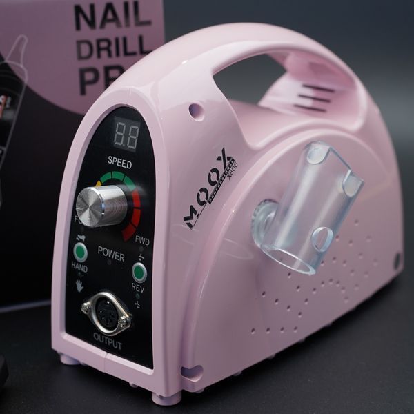 Фрезер Мокс X806 на 80W - 55000 об/хв (рожевий/pink) для зняття матеріалу та обробки кутикули 000607 фото