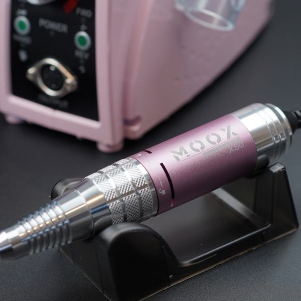 Фрезер Мокс X806 на 80W - 55000 об/хв (рожевий/pink) для зняття матеріалу та обробки кутикули 000607 фото