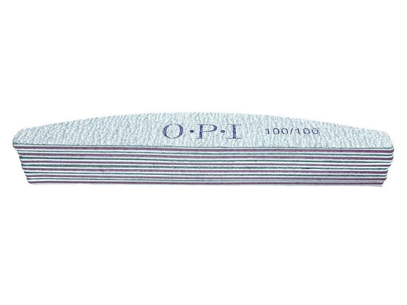 Пилка двухсторонняя полумесяц OPI 100/100 грит для искусственных ногтей, коррекции формы 007054 фото